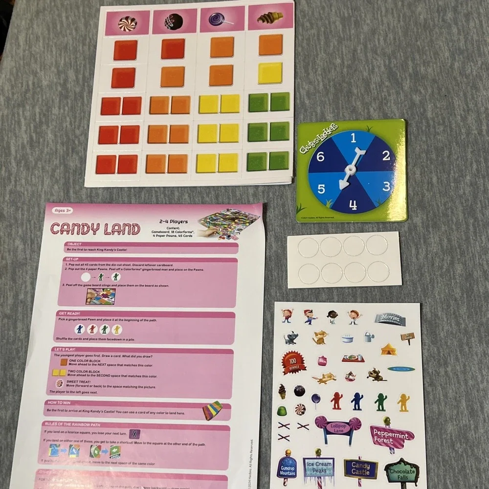Colorforms 2 in 1 Candy Land Chutes and Ladders Game Toy Ages 3+ Travel Gift New